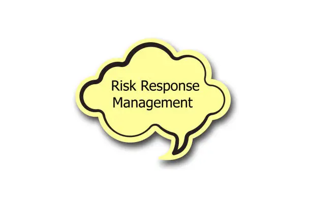 Risk Response Management word written talk bubble