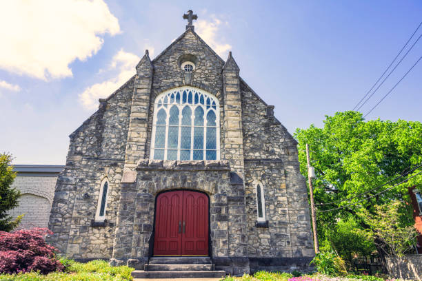 istock Antique stone church 1146325068