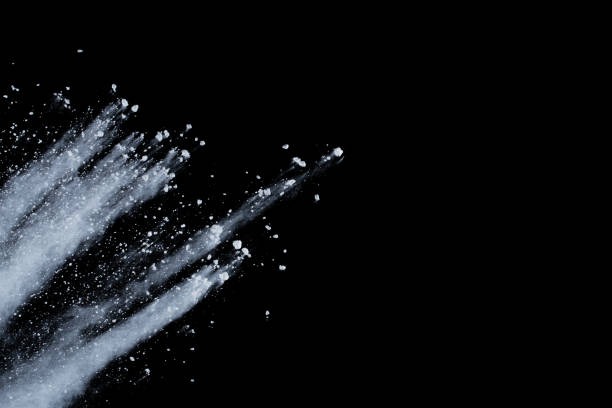 istock White powder explosion on black background. Colored cloud. Colorful dust explode. Paint Holi. 1146331560