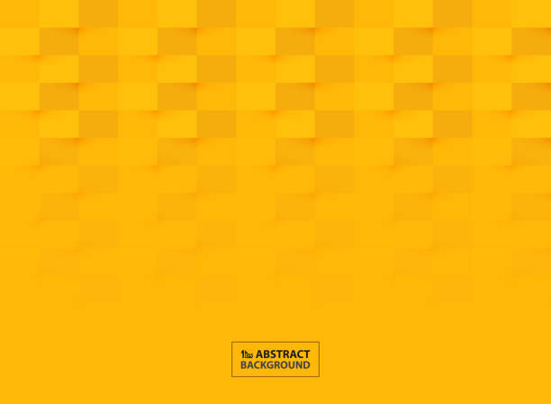 istock Abstract paper cut pattern design in vivid yellow color background. illustration vector eps10 1146345656