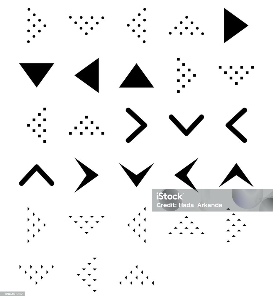 Colorless Direction Arrows Set Of Vector Arrows Direction Arrows Vector Collection Editable Stroke ...