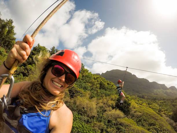 istock Ziplining Mama in the Jungle 1146354975