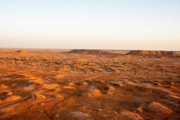 istock Golden deserts and hills at sunrise. 1146358074