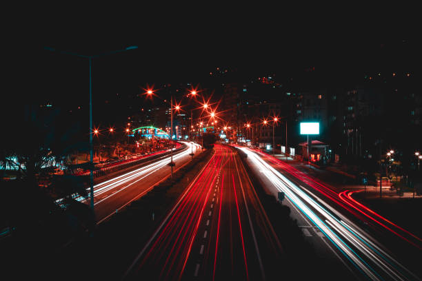 istock Long exposure in a highway of Rize Turkey 1146361775