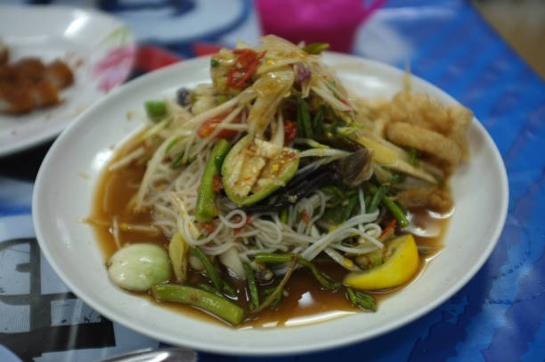 istock Papaya Salad with Vermicelli and Salted Crab 1146363058