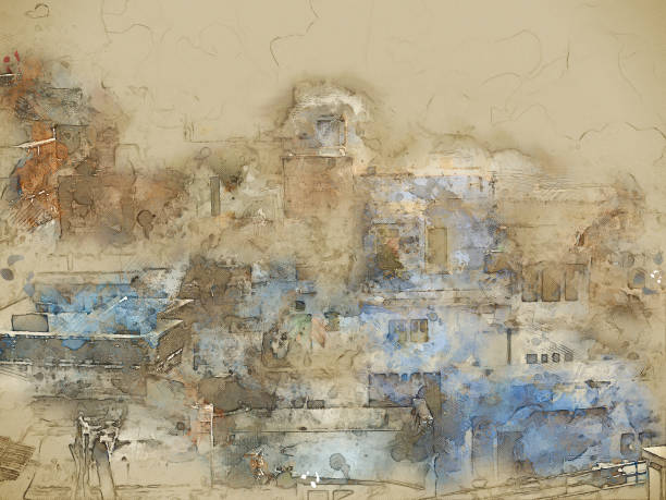 istock Urban sketching, Abstract background illustration 1146363175