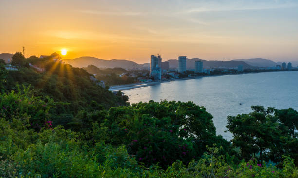 istock Sunset behind mountain at Hua Hin 1146363357
