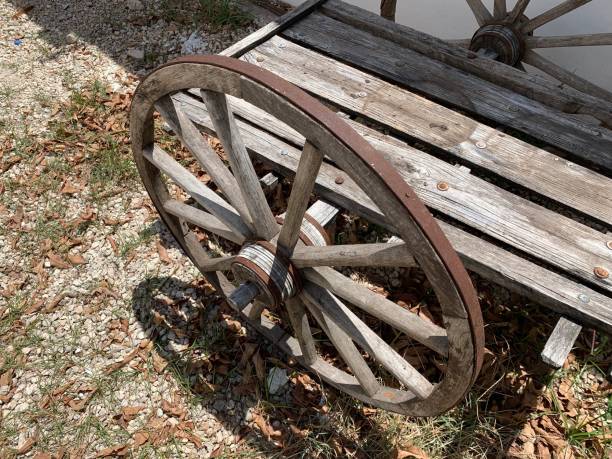 istock Simple trolley of old wood loading 1146378399