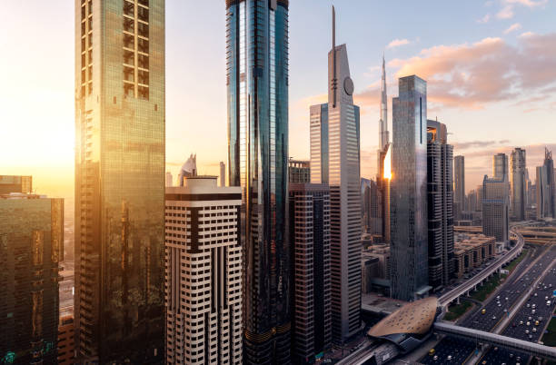 istock Rooftop views of luxury hotel in Dubai 1146395547