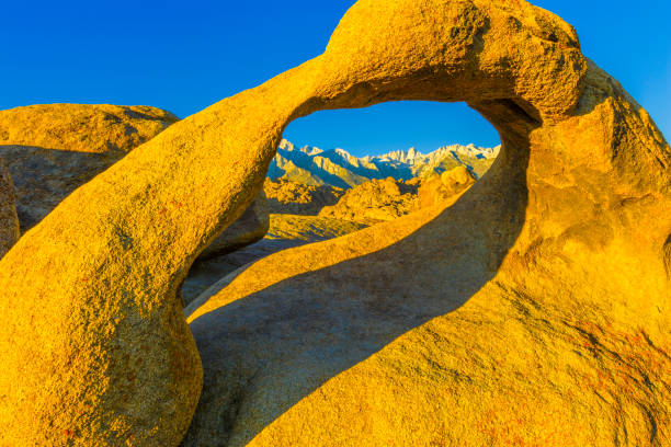 Mobius Arch in the Alabama Hills area of the Sierra Nevada countryside in the state of California