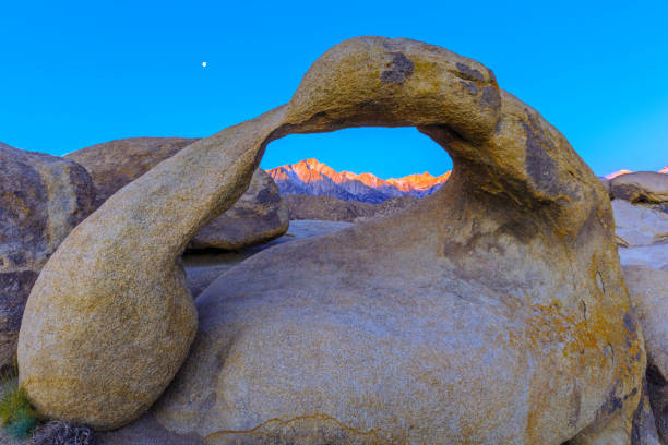 Mobius Arch in the Alabama Hills area of the Sierra Nevada countryside in the state of California