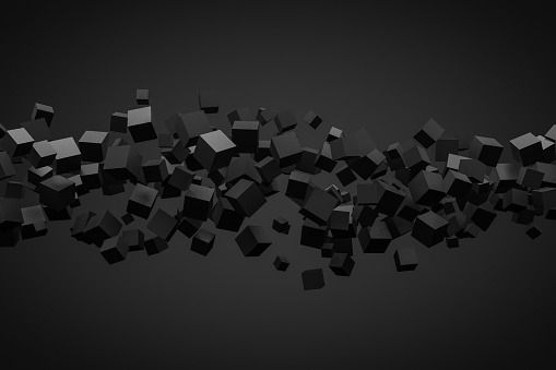 Abstract 3d rendering Cubes Background, Business, Teamwork , technology concept.