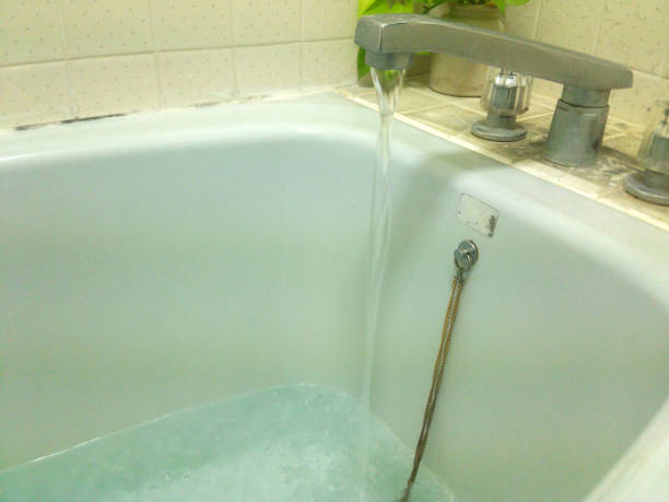 woman in hot bath