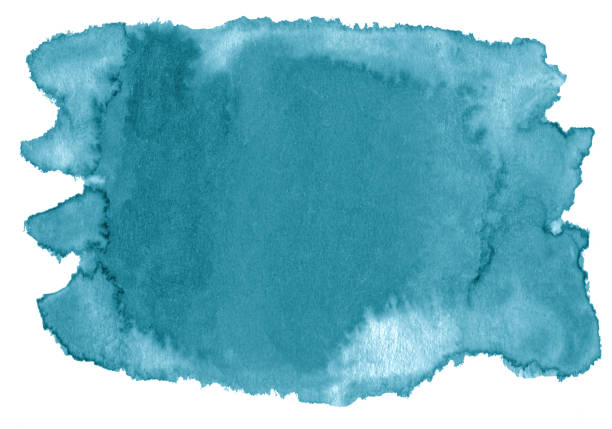istock Watercolor background trendy colors blue bird with sharp borders and divorces. With copy space for text. 1146413880