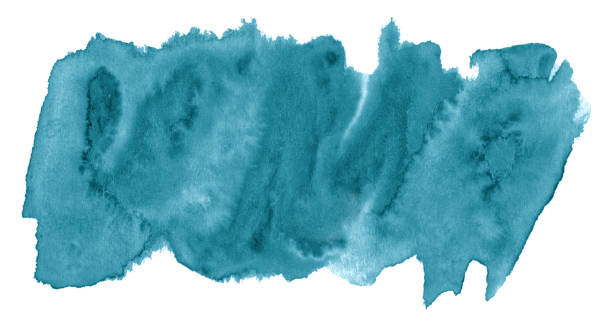 istock Watercolor background trendy colors blue bird with sharp borders and divorces. With copy space for text. 1146414092