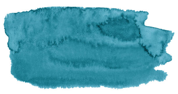 istock Watercolor background trendy colors blue bird with sharp borders and divorces. With copy space for text. 1146414458