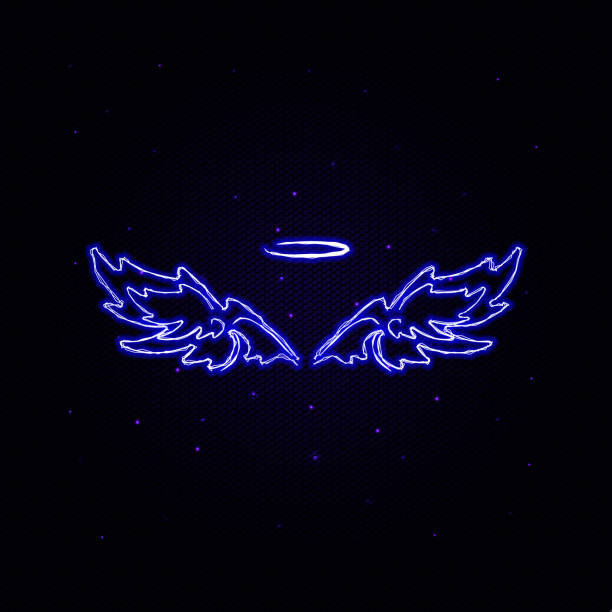 istock Wings, crown hand drawn electric icon. Elements of Wings crown set. Simple icon for websites, web design, mobile app, info graphics 1146415066