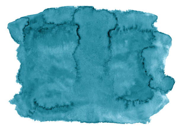 istock Watercolor background trendy colors blue bird with sharp borders and divorces. With copy space for text. 1146415342