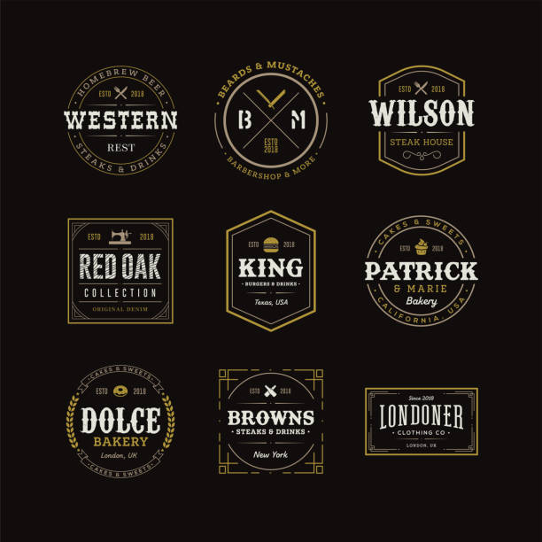 Vector Retro Vintage Emblem or Logotype Design Elements Business Sign Hipster Logo Identity Template