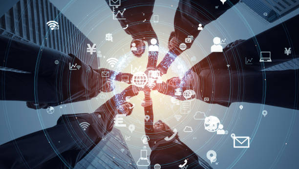 istock Communication network concept. Technology of business. 1146418586