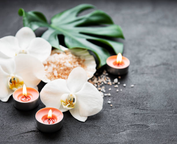 istock Natural spa ingredients with orchid flowers 1146418719
