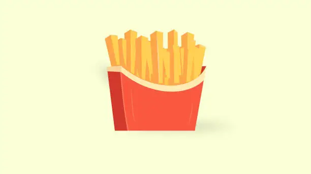 Vector illustration of French Fries Icon