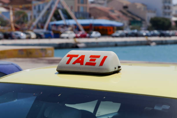 istock Greek taxi sign 1146437822