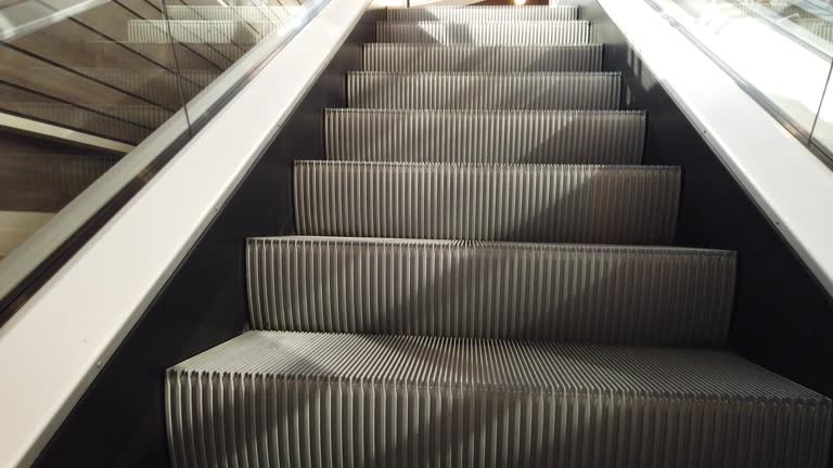Escalator Empty stairs moving way