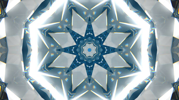 istock Sparkling abstract rotating diamond macro background with kaleidoscope effect. 3d illustration 1146446751