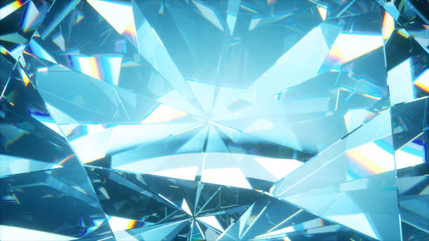 istock Beautiful slowly rotating diamond. 3d illustration, nice looping abstract background. 1146447420