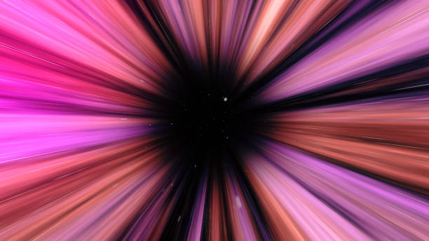 istock Flying in an abstract tunnel space-time continuum.Time 3d illustration for science films, music videos, broadcast, relaxation, meditation, audio visual performance, light show, night clubs. 1146447626