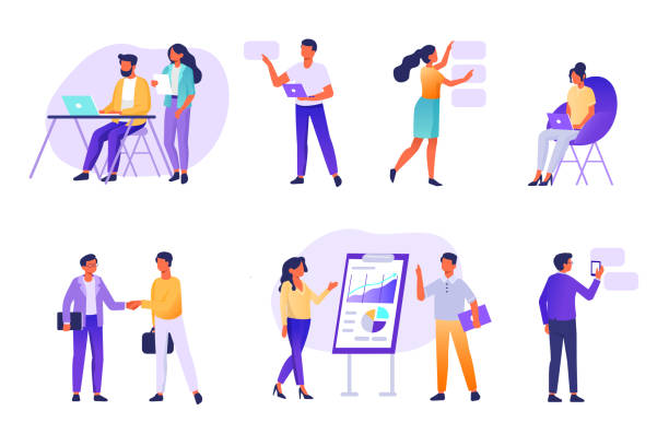 people Business people working together,  Flat  modern vector illustration. handshake stock illustrations