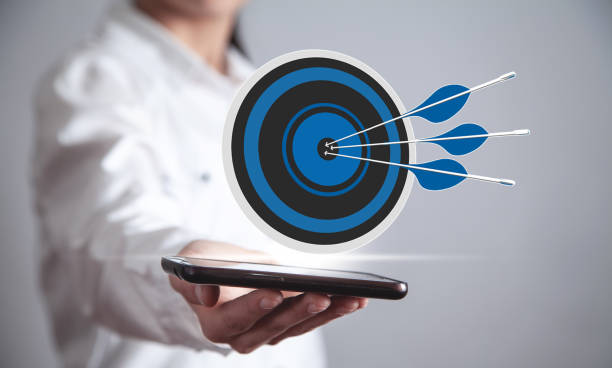 istock Human Target dart with arrows. Business concept 1146448827