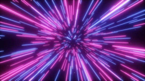istock 3d illustration of abstract creative cosmic background. Hyper jump into another galaxy. Speed of light, neon glowing rays in motion. Beautiful fireworks, colorful explosion, big bang. 1146449461