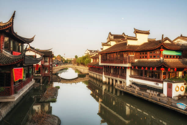 istock Qibao district in Shanghai at the sunset. China. 1146450103