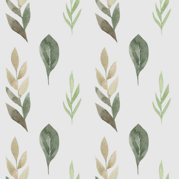 istock Seamless pattern with green tropical palm and monstera leaves. Exotic and jungle trendy style. Hand drawn watercolor illustration. Exotic hawaiian summer design for print, printing on paper or fabric 1146452136