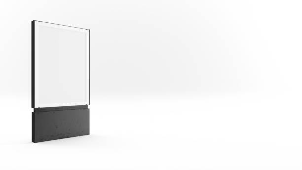 istock blank black billboard in the left part of the frame 1146452552