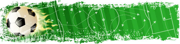 drawn of vector blank soccer banner. This file of transparent and created by illustrator CS6.