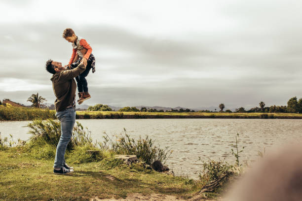 istock Father and son playing with each other 1146456253