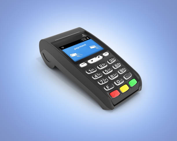 istock card payment terminal POS terminal isolated on blue gradient background 3d render 1146457510