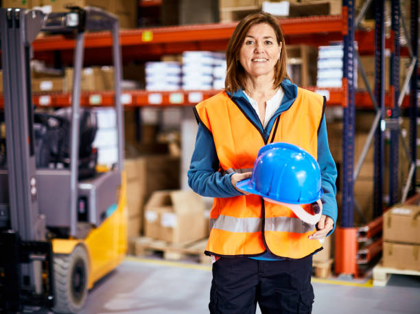 istock Lifestyle Warehouse and manual workers portrait. 1146461513
