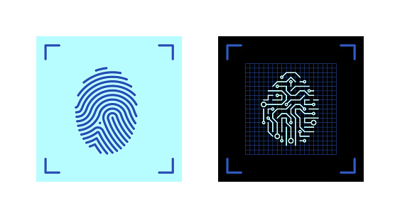 Fingerprint symbol electronic identification