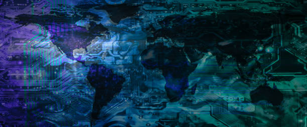 istock Digital global technology concept, abstract background. Elements of this image furnished by NASA. 1146461892
