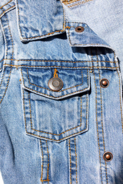 istock Metal button on denim jacket of pocket 1146464266
