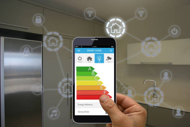 istock Smart home automation mobile phone energy efficiency technology 1146466473
