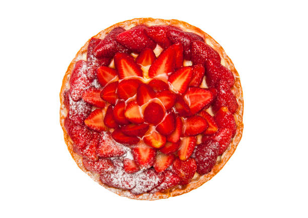 istock Strawberry cake isolated on white 1146466482