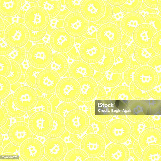 Bitcoin Internet Currency Gold Coins Seamless Pat Stock Illustration - Download Image Now - Abstract, Banking, Bitcoin