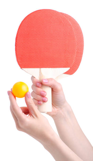 istock Racket for playing table tennis in hand 1146467101