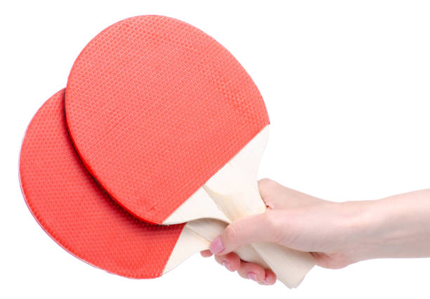 istock Racket for playing table tennis in hand 1146467116