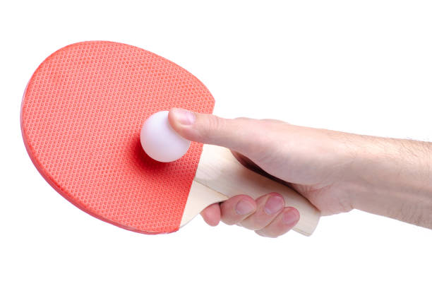 istock Racket for playing table tennis in hand 1146467692